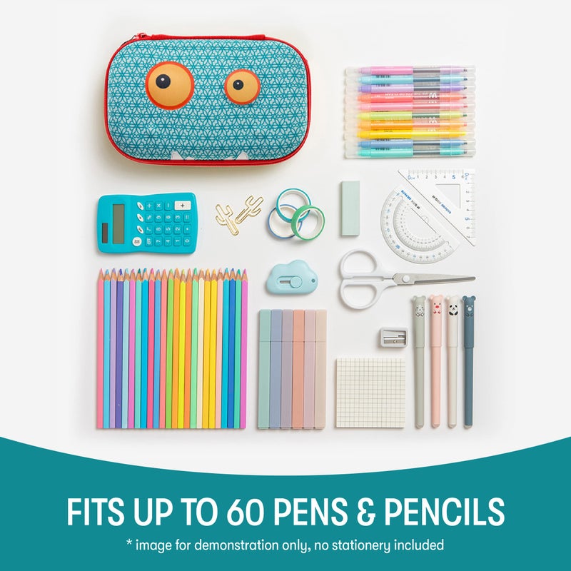 ZIPIT Beast Pencil Box for Kids, Large Capacity Cute Pencil Case for School, Stationery Organizer Box, Blue - Image 4